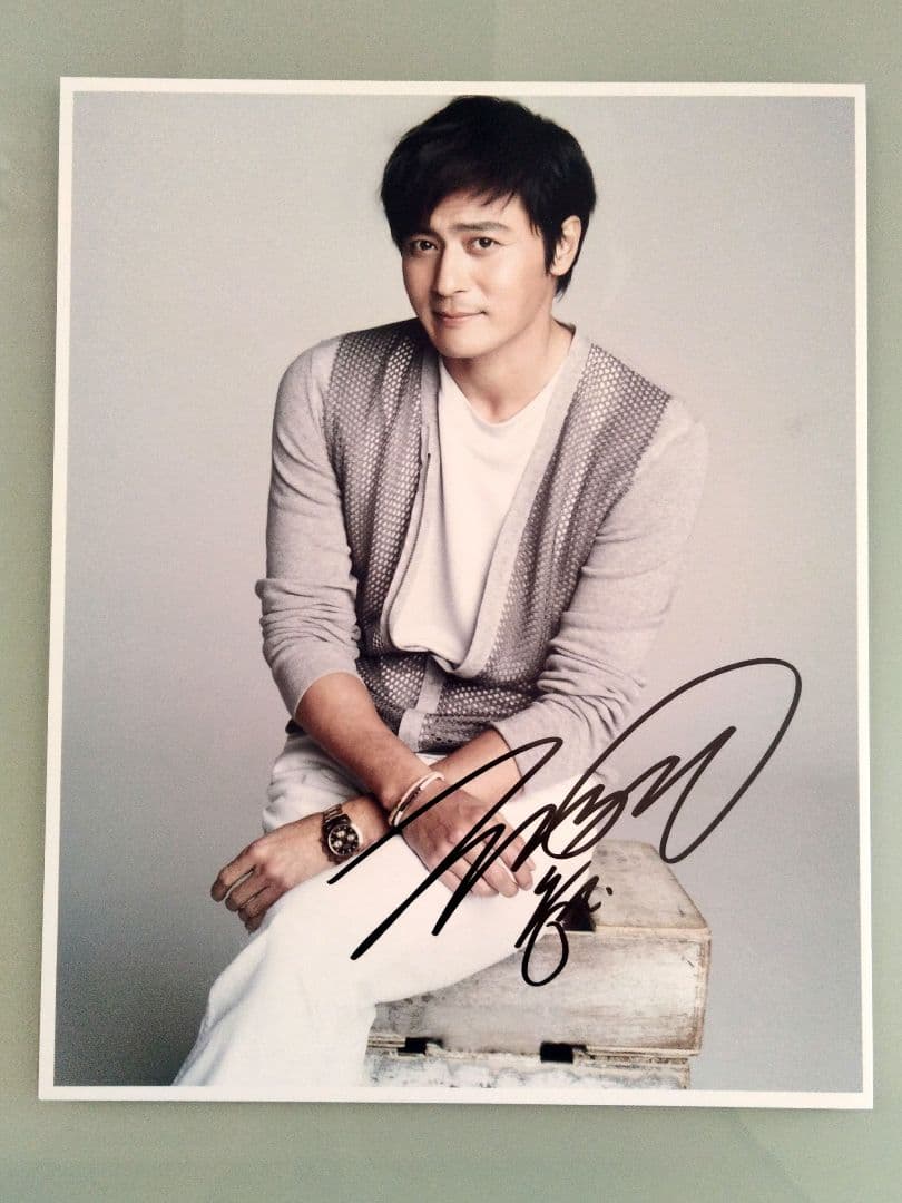 チャン・ドンゴン直筆サイン入り超 特大写真…Jang Dong-gun…