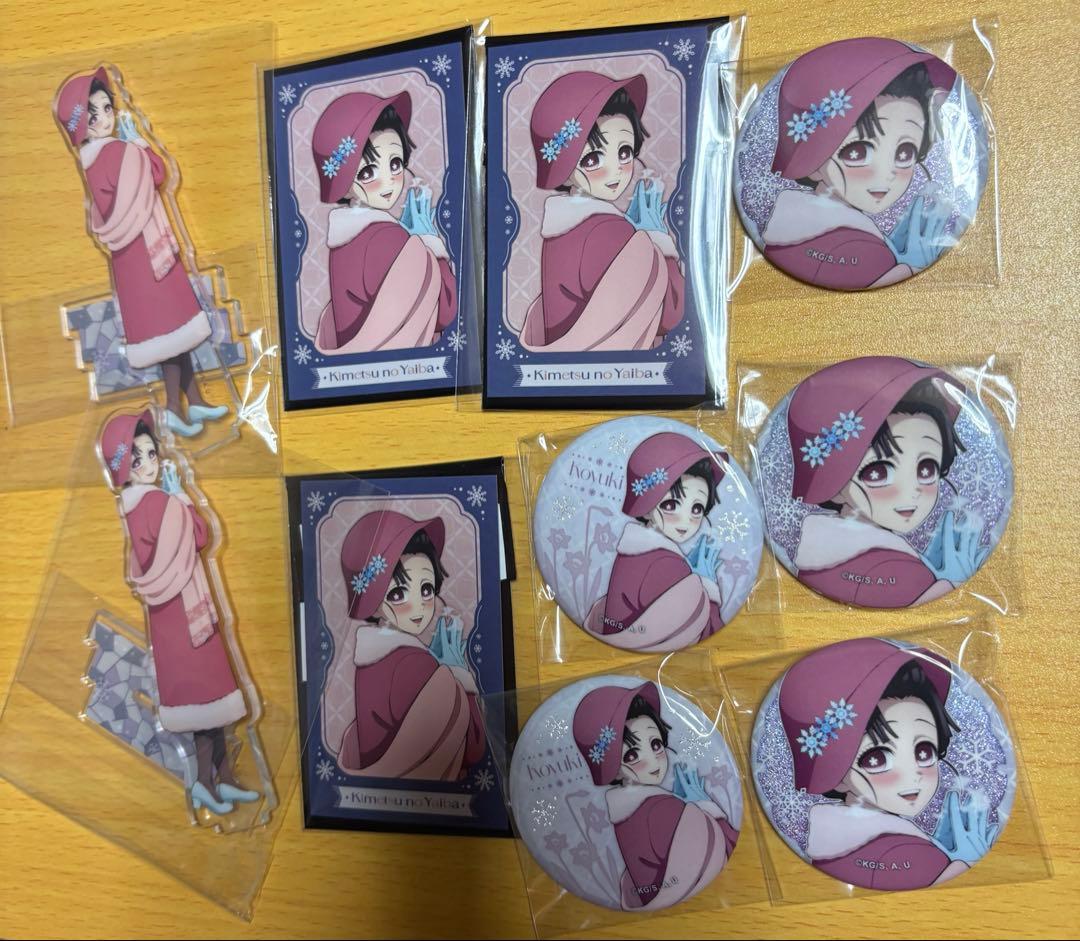 鬼滅の刃 AGF 2025 缶バッジ チェキ アクスタ　恋雪セット