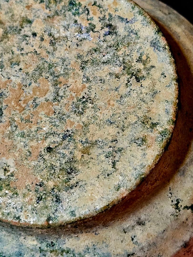 【本物保証❗️】中国古美術　中国古陶磁器　古玩　古代陶磁器　漢時代　漢緑釉銀化壺