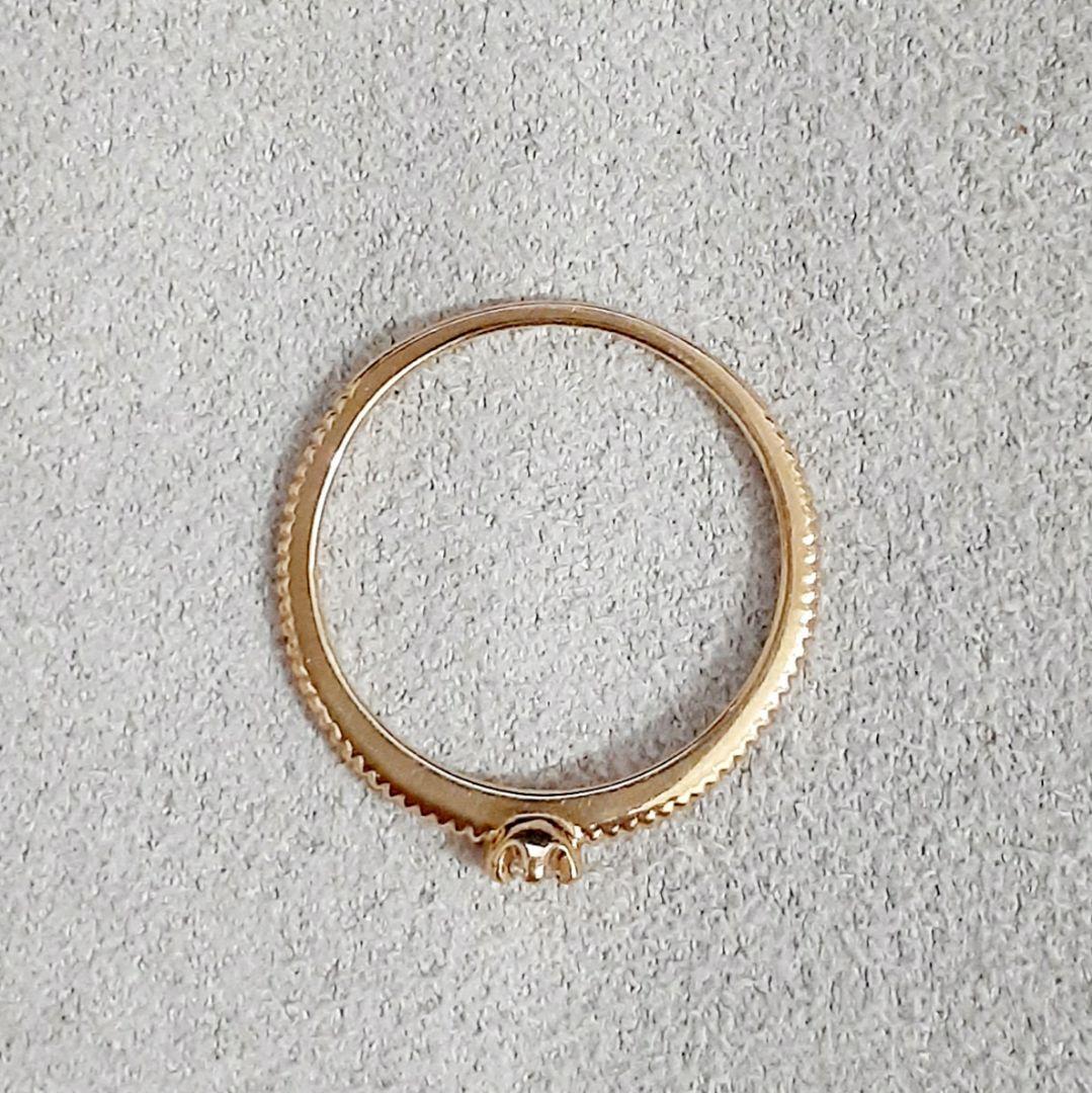 エテ K18YG ダイヤモンド ピンキーリング