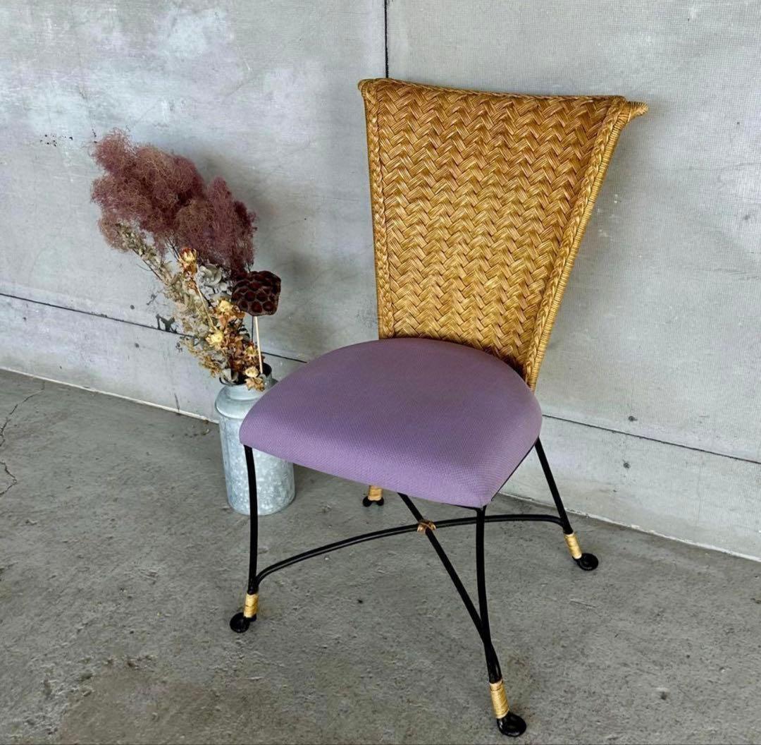 ✦レトロモダンの香り漂う✦ 《Oliver製 アイアンチェア》無骨×上品な佇まい