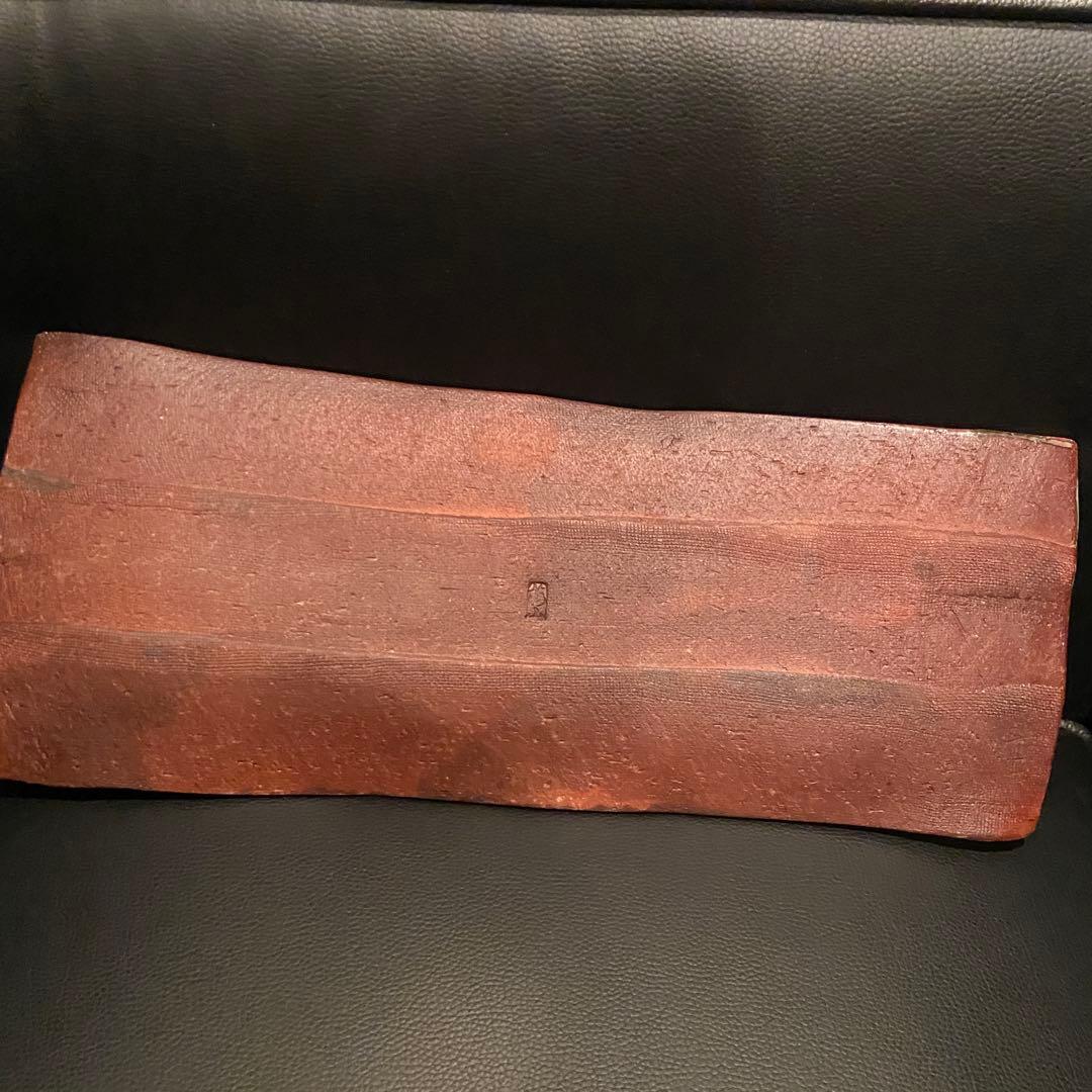 梅山窯 中村卓夫 象嵌色絵 長皿 盛皿 作家もの 共箱 共布 九谷焼 陶器 陶板