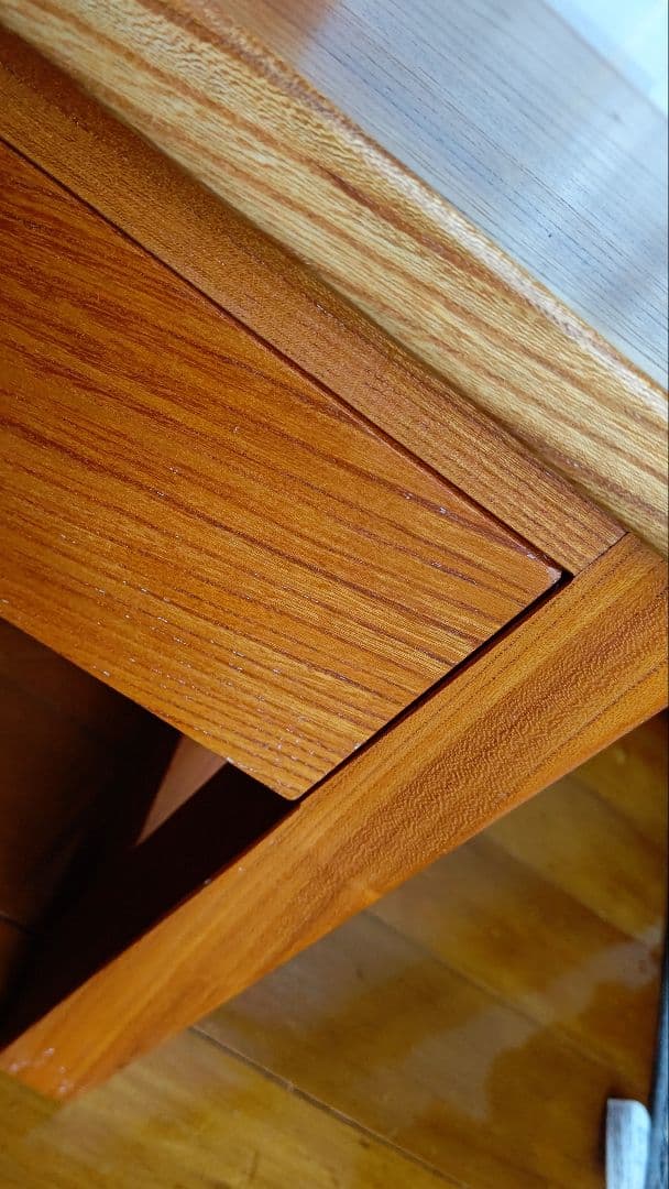 値下げ！昭和レトロ 古家具 木製　引き出し付　けやき　欅　座机　アンティーク