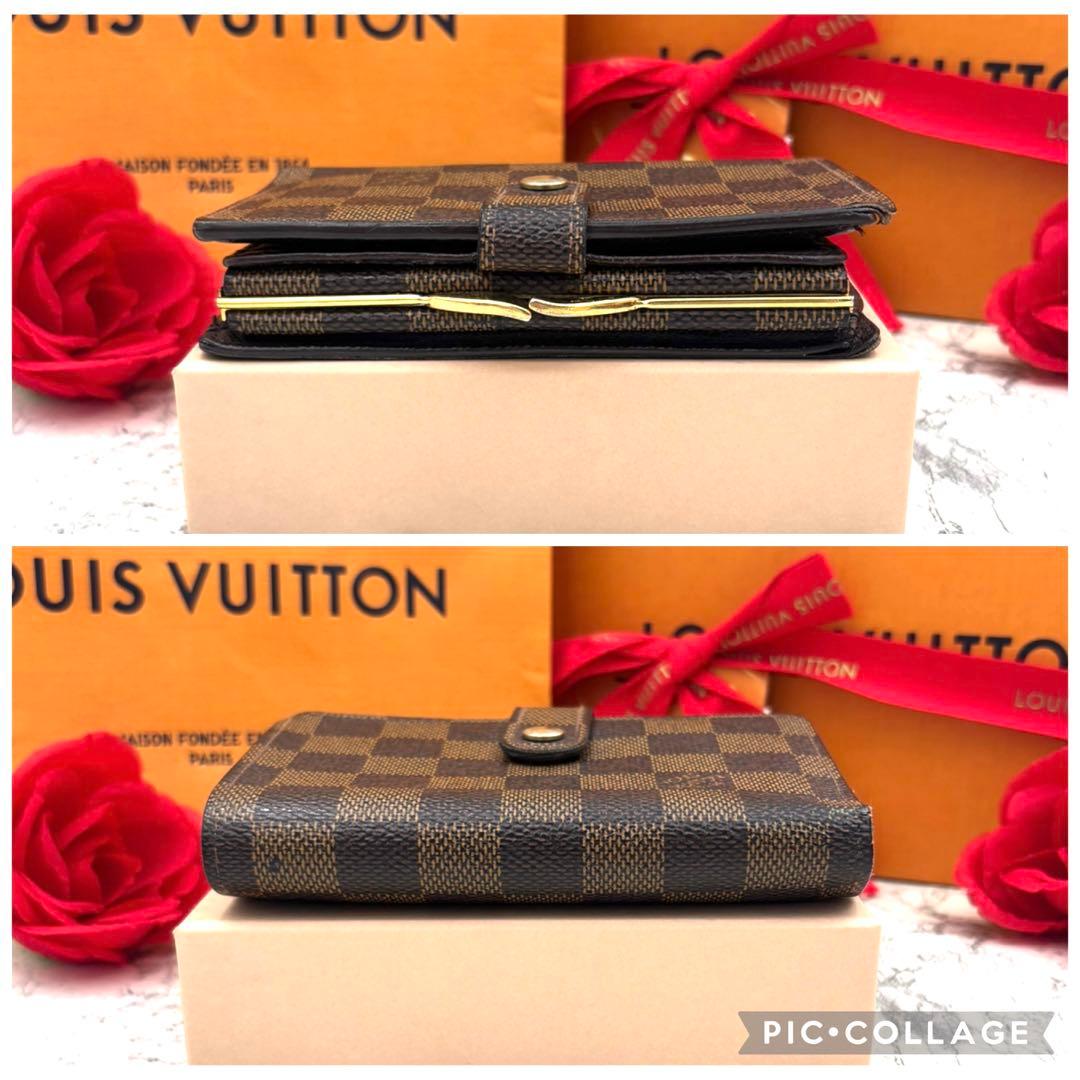 【定価の半額以下】 ルイヴィトン ダミエ ヴィエノワ がま口 折り財布