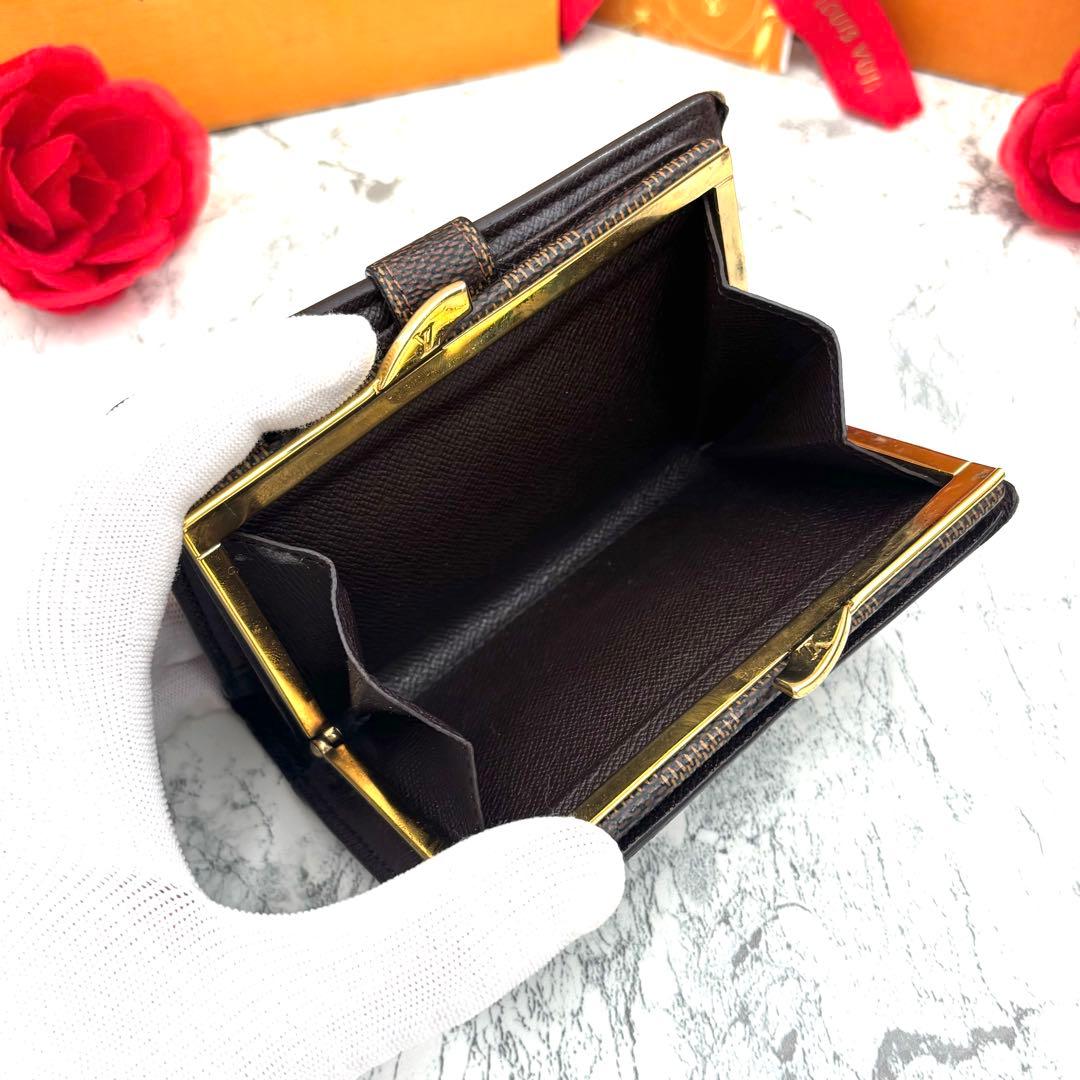 【定価の半額以下】 ルイヴィトン ダミエ ヴィエノワ がま口 折り財布