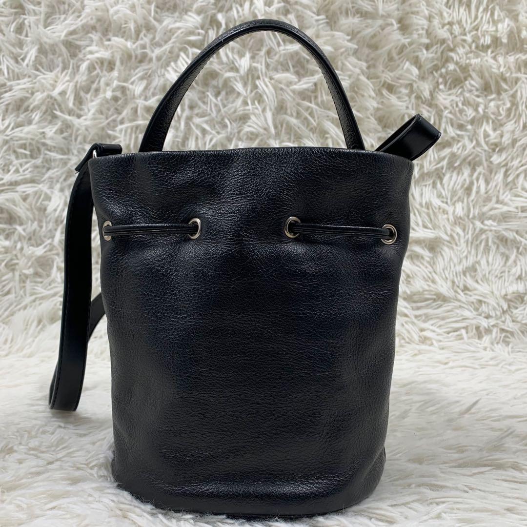 【✨美品✨】バレンシアガ ハンドバッグ 2way ドローストリング ブラック