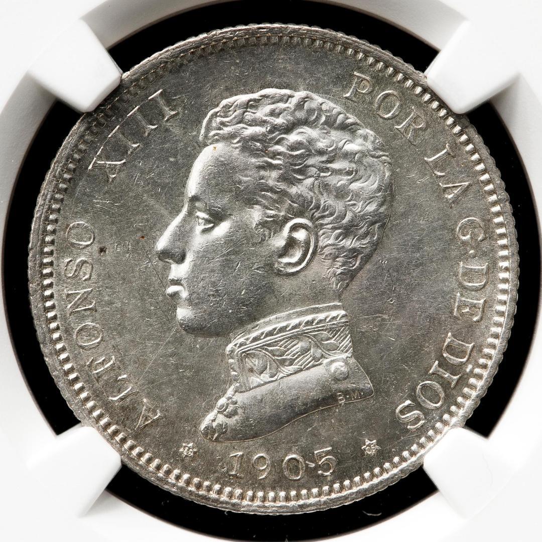 NGC-UNC Details“洗浄” アルフォンソ13世 青年像　1905