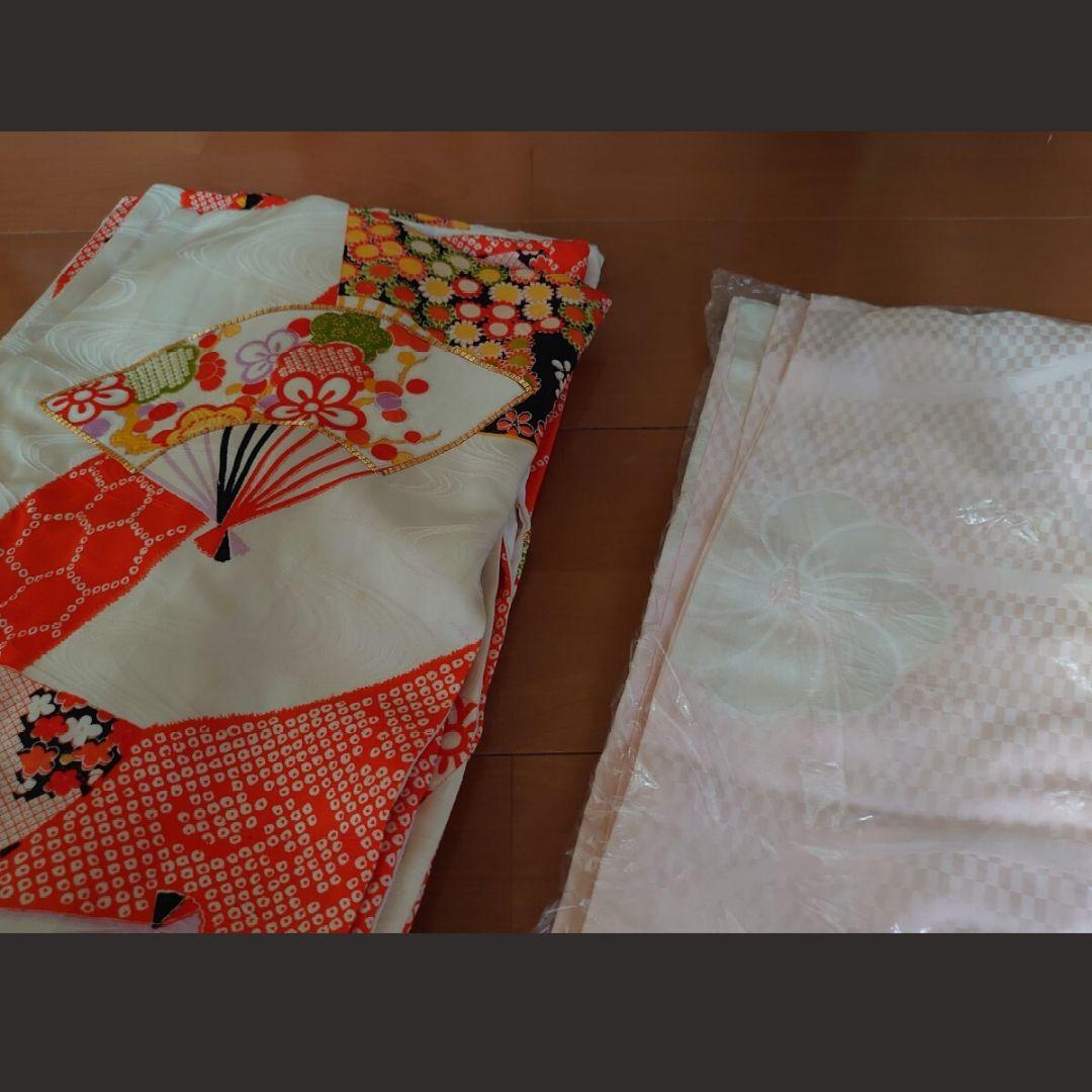 七五三 着物セット 草履 伝統柄 お祝い着7歳5歳　　お宮参り 記念撮影写真 扇