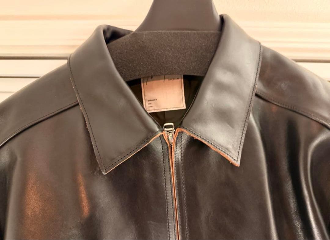 【ぷ様用】Ancellm レザージャケット＋カットソーブラックセット