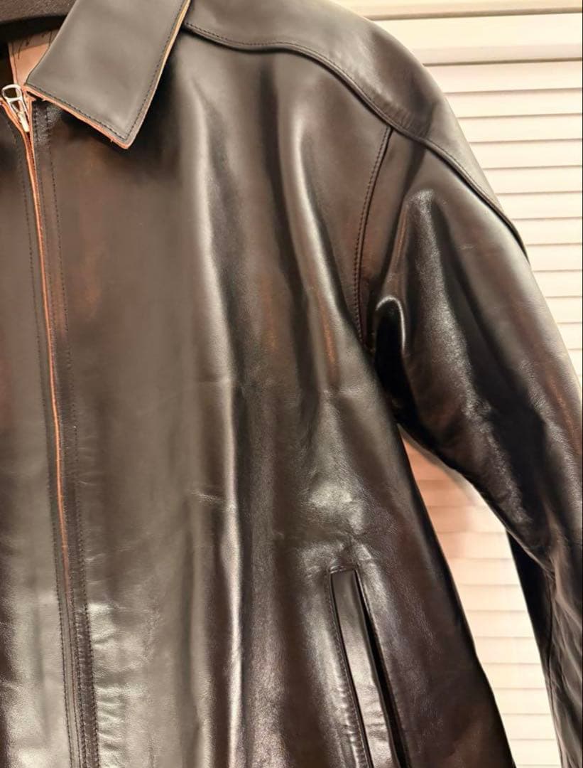 【ぷ様用】Ancellm レザージャケット＋カットソーブラックセット