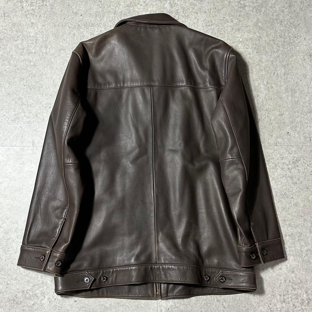 Polo Ralph Lauren ラムレザー ジャケット ブラウン M