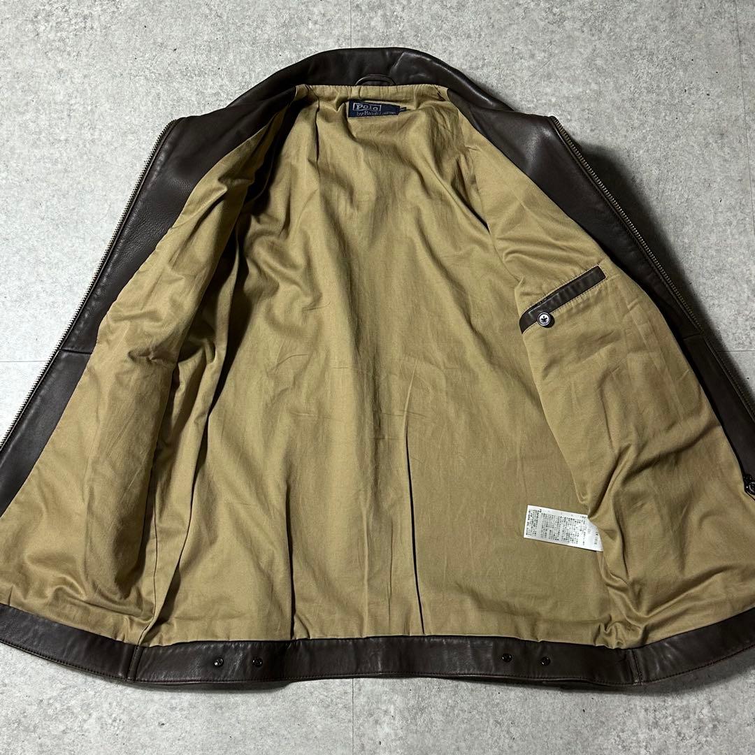 Polo Ralph Lauren ラムレザー ジャケット ブラウン M