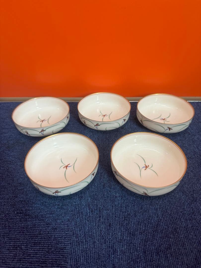 1703 香蘭社　リンドフィールド　小鉢　5客　金彩　未使用