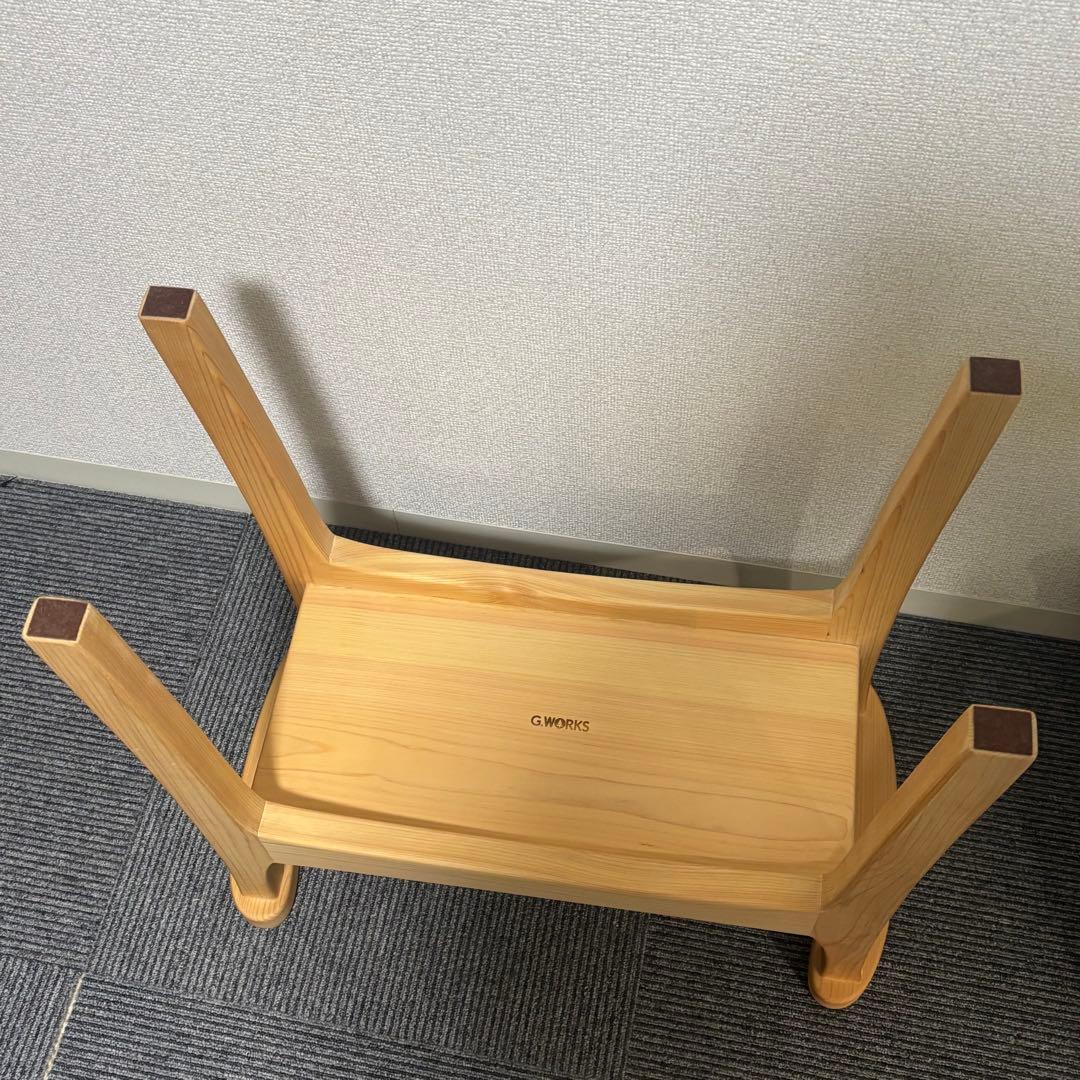 玄関スツール 紀州ヒノキ G.WORKS