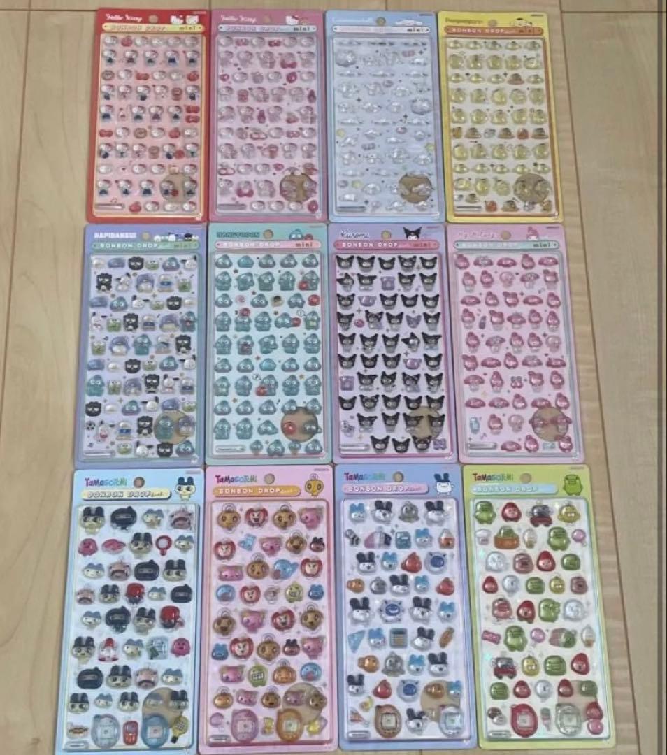 ボンボンドロップシール サンリオ ミニ たまごっち 計12種 国内正規品