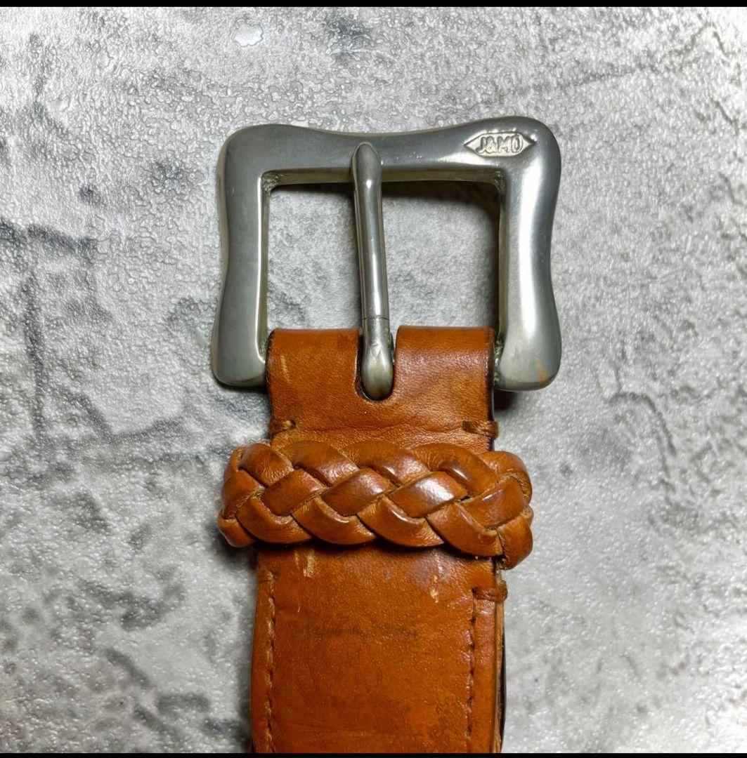 専用　J&M DAVIDSON 編み込みレザーベルト 95/38