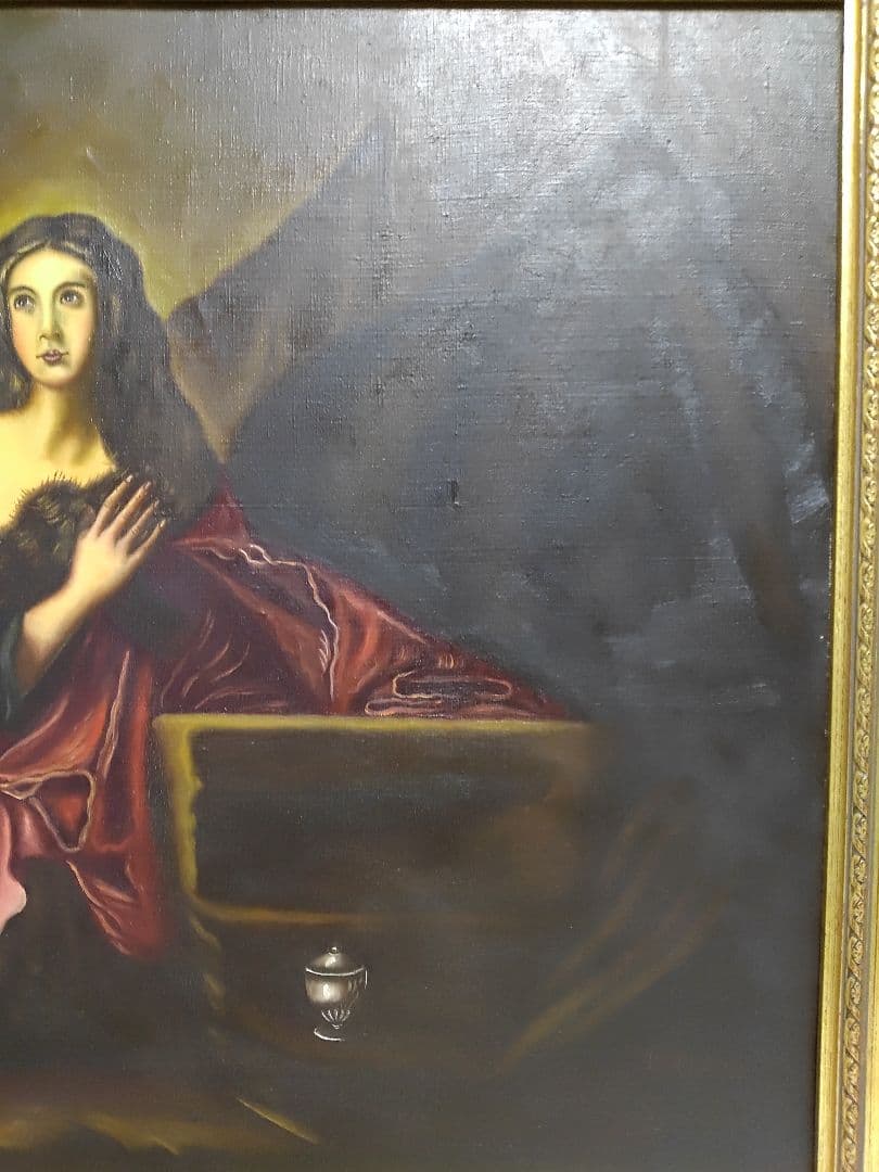 ◇スペイン画家　肉筆油絵　額装