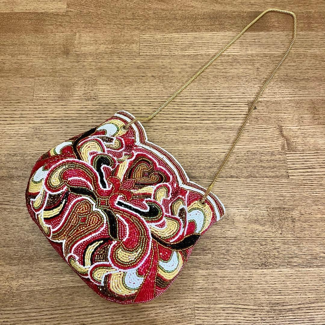 美品 Lumy はしもと ビーズバッグ 皇室御用達 希少