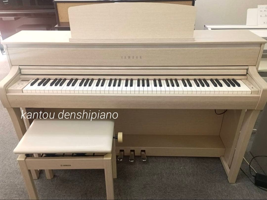 【木製鍵盤】YAMAHA CLP-675WA 電子ピアノ 19年製 良好 椅子付