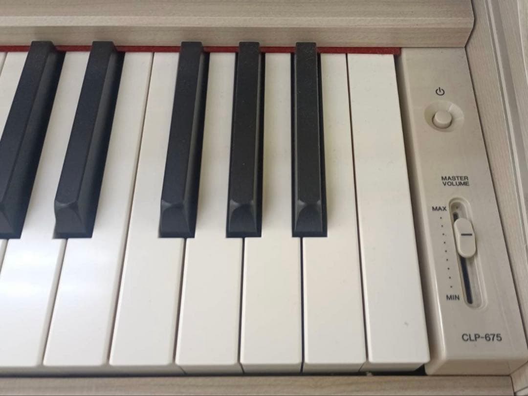 【木製鍵盤】YAMAHA CLP-675WA 電子ピアノ 19年製 良好 椅子付