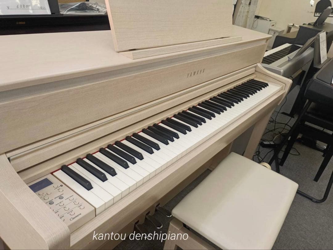 【木製鍵盤】YAMAHA CLP-675WA 電子ピアノ 19年製 良好 椅子付