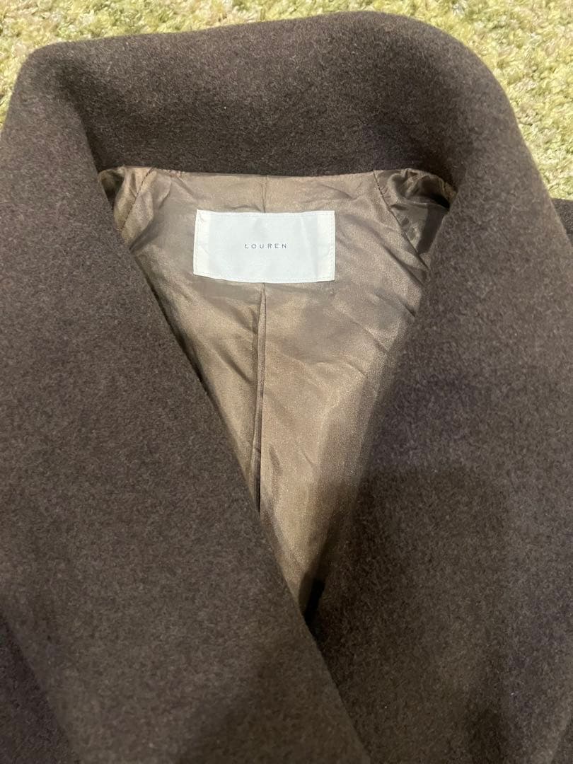 ジャケット・アウター LOUREN big shawl collar double coat