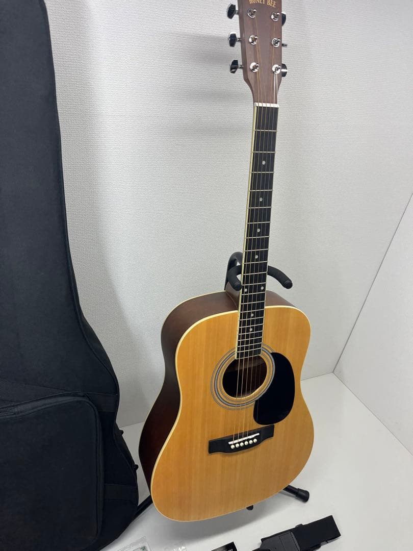美品 HONEY BEE W-15M N アコースティックギター ハードケース付