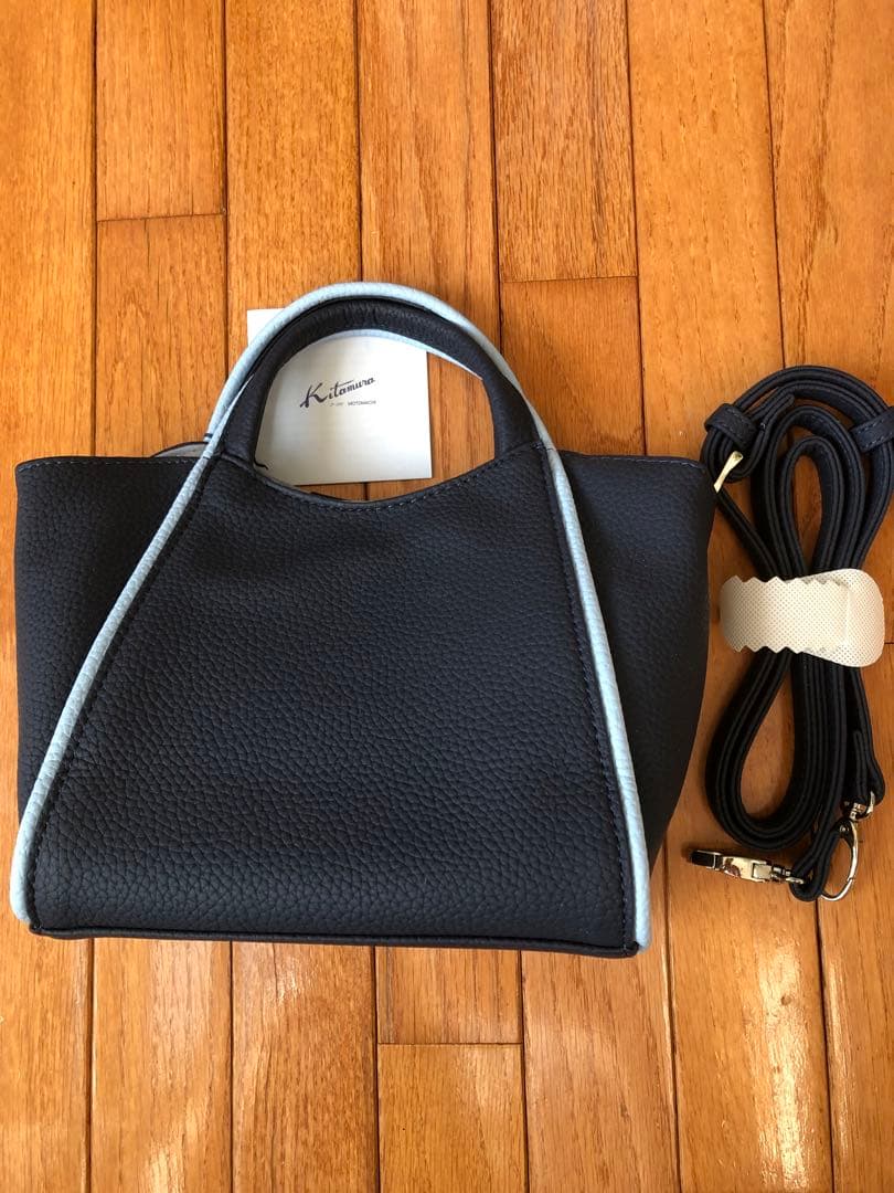 キタムラネイビーショルダーバッグ新品タグ付定価17000円