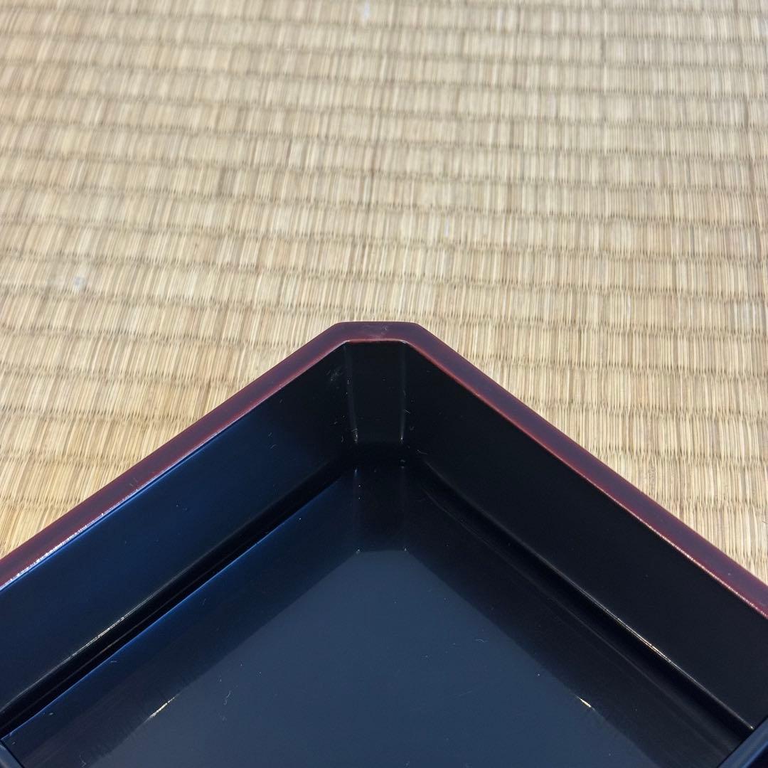 輪島塗 松華堂 溜塗 弁当箱 五段一組 共箱 美品 未使用