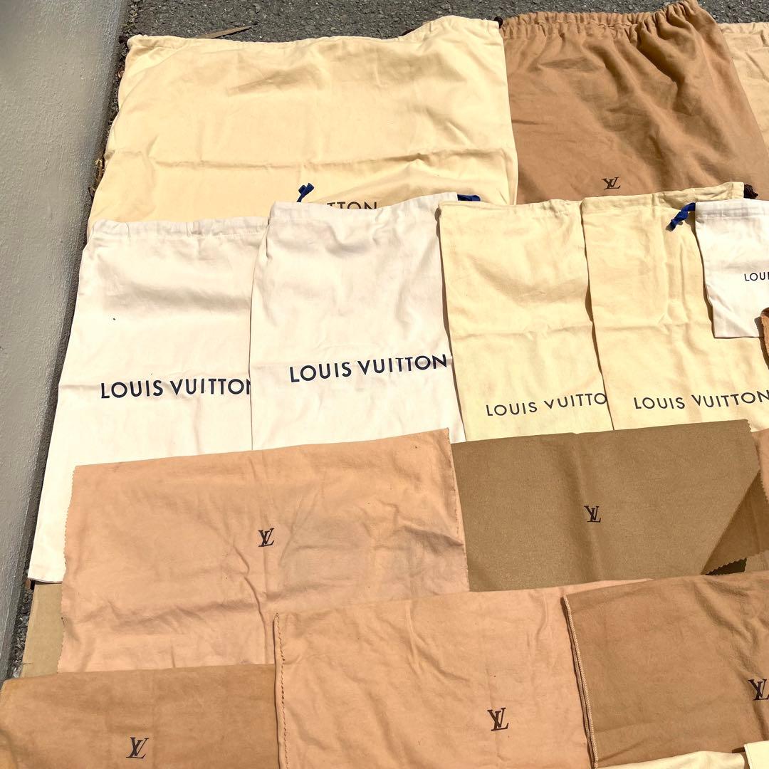 ルイヴィトン 収納 保存袋 ロゴ 巾着 ベージュ まとめ 50枚