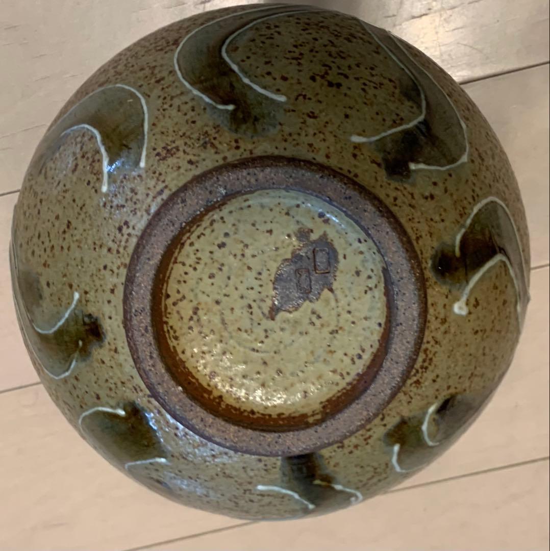 【稀少】　小樽窯 白勢陶園　花弁文壺　白勢栄悦作　花器　花瓶　壺