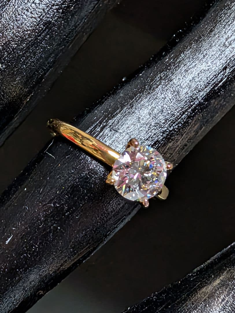 IGI 1ctダイヤモンドリングVS1 D ラボダイヤ 14k 　C