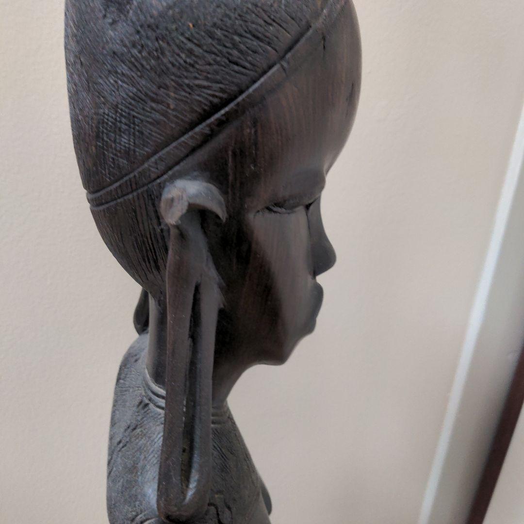 アフリカ木製人形2体