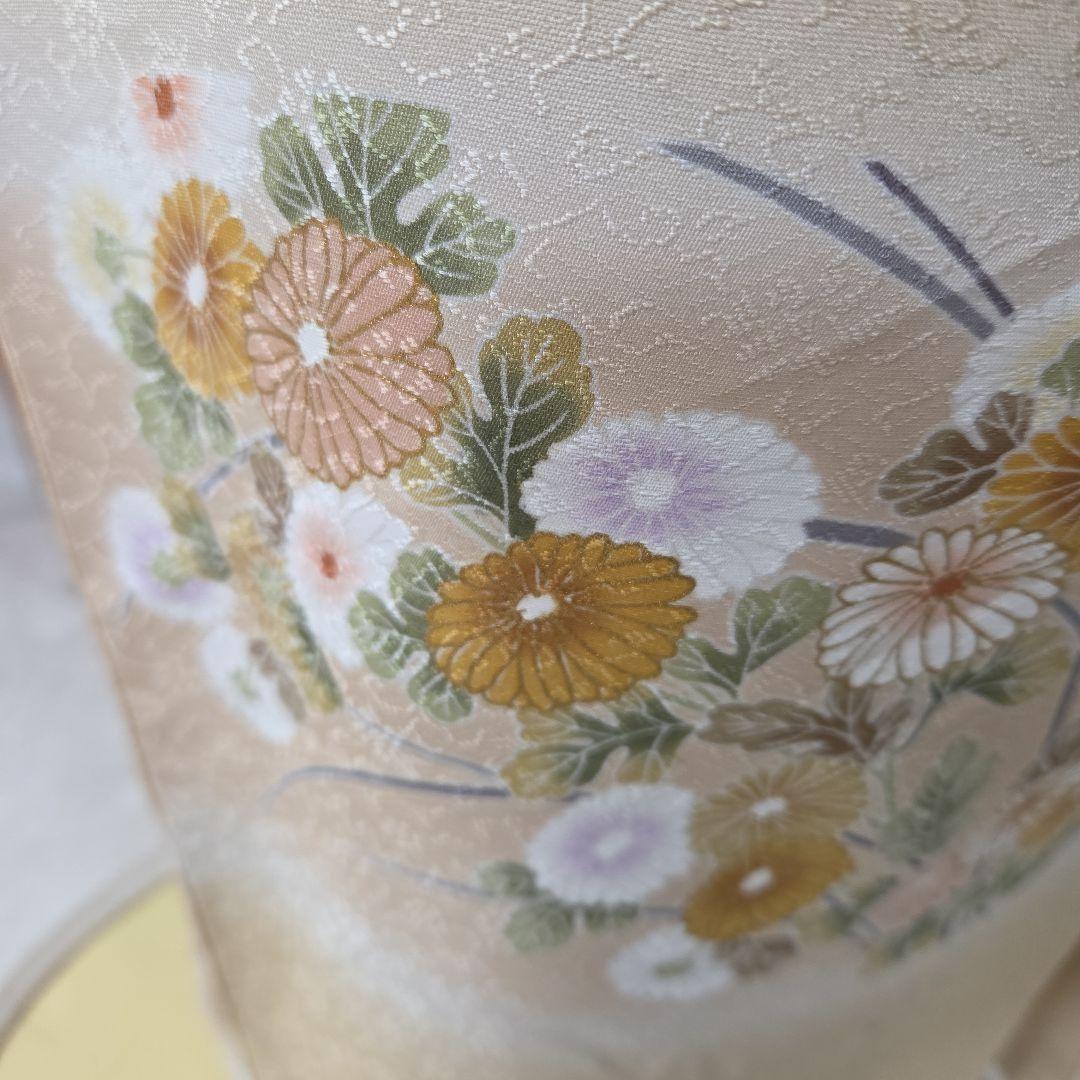 訪問着4点フルセット、着物、袋帯、帯締め、帯揚げ ゆき丈69