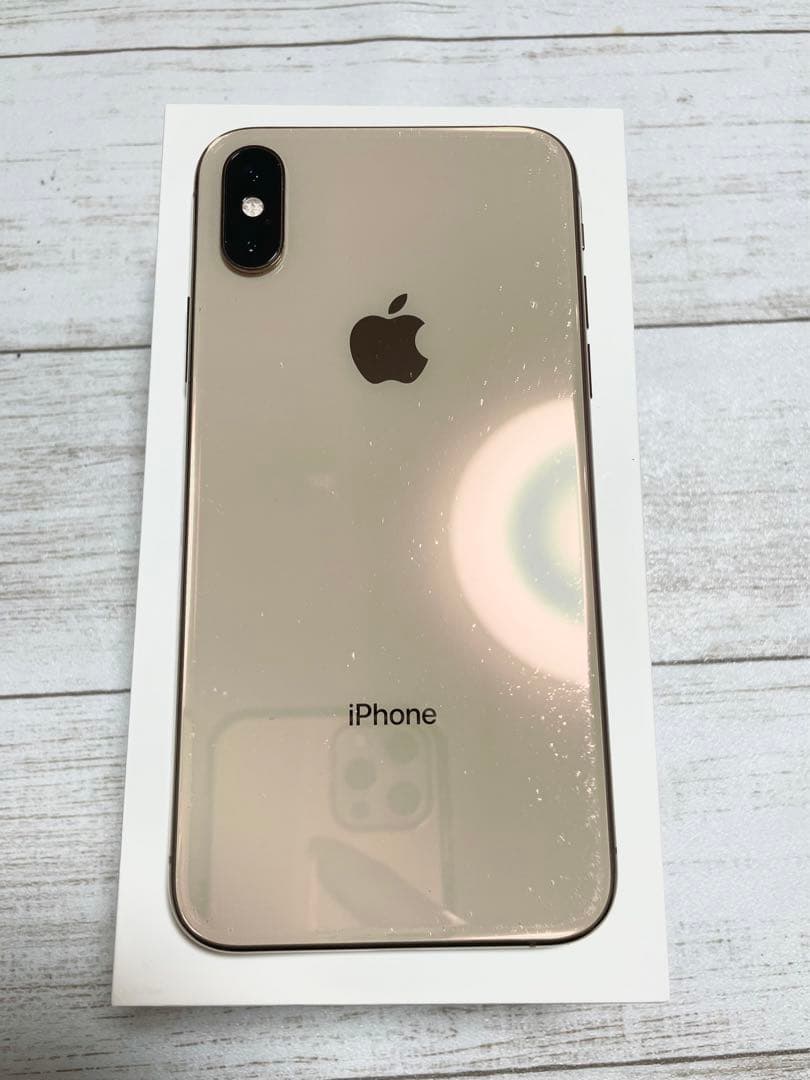 iPhone XS 64GB ゴールド SIMフリー バッテリー80%以上