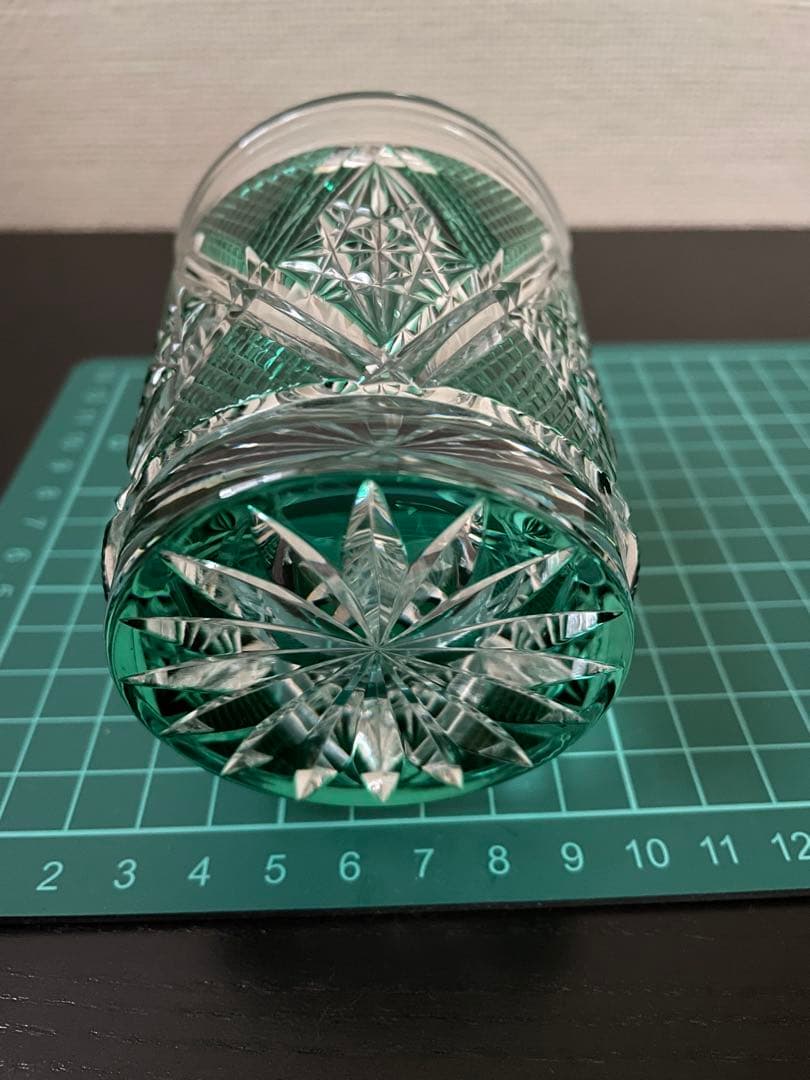 薩摩切子くもの巣タンブラー 伝統工芸品ツジガラス