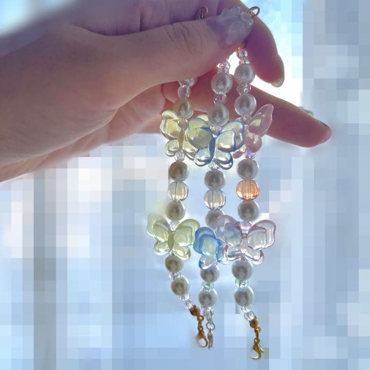 【セミオーダー】1150円〜︴スマホキーリングハンガー_butterfly