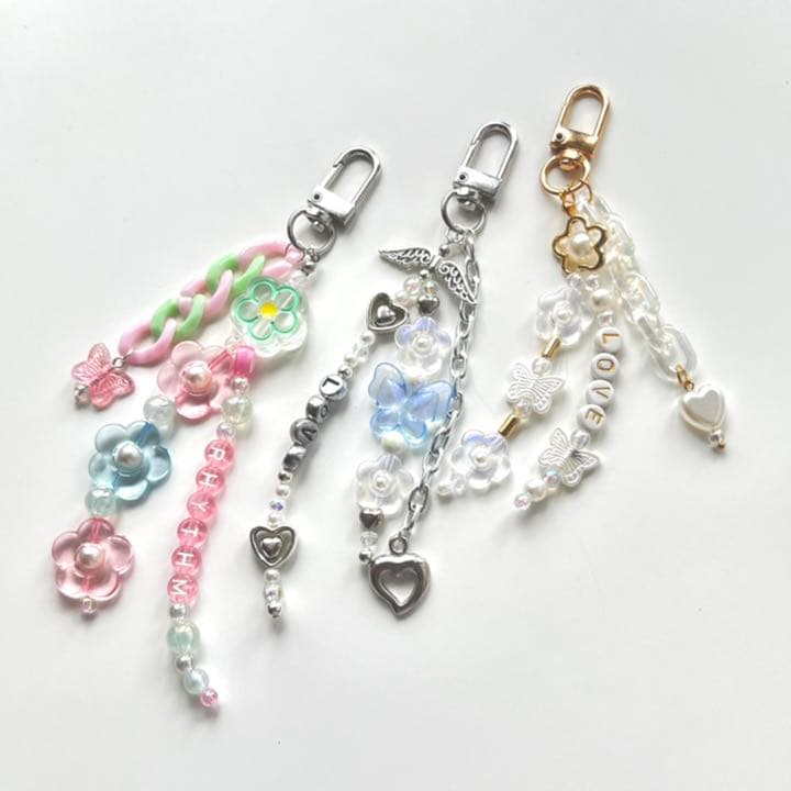 【セミオーダー】1150円〜︴スマホキーリングハンガー_butterfly