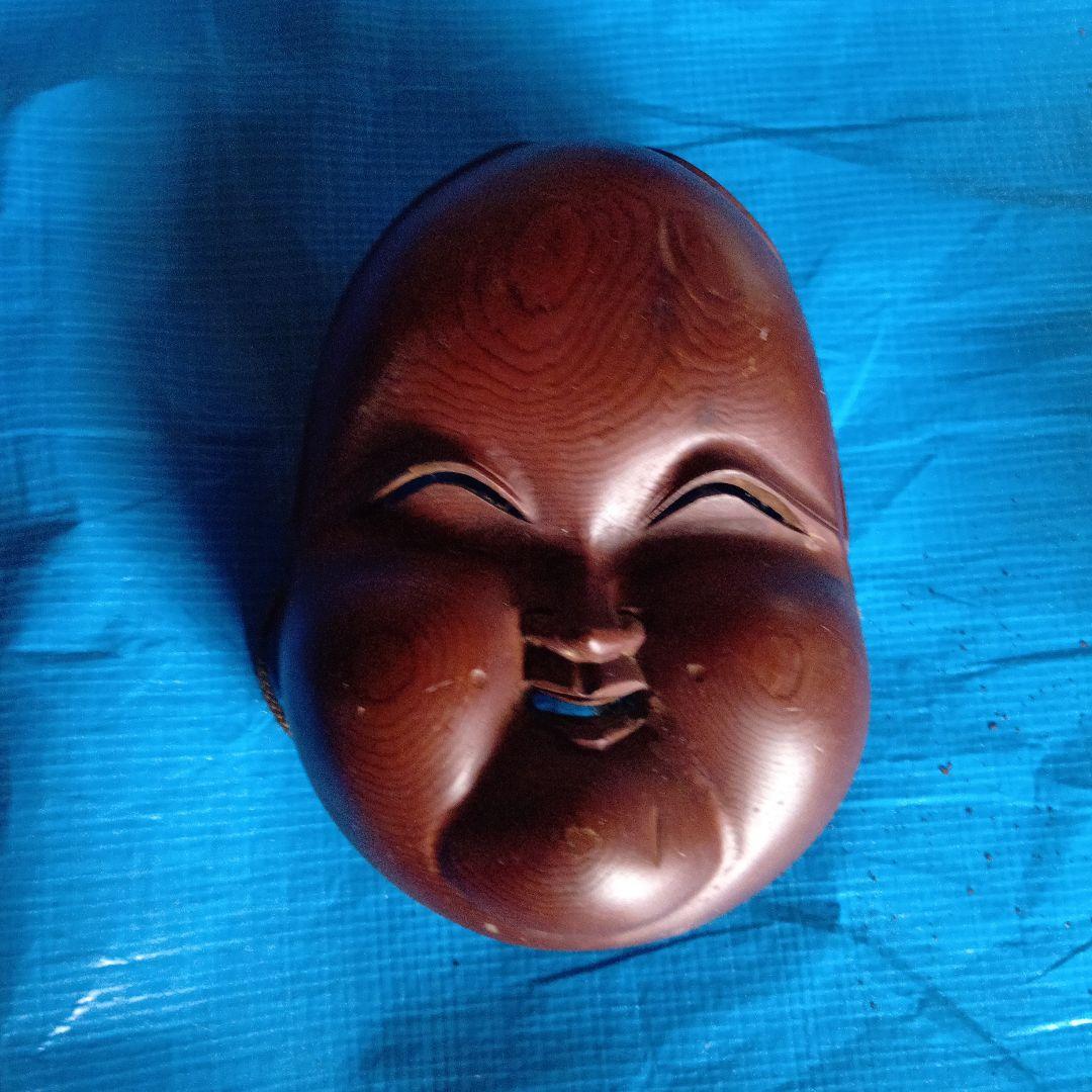 木製 能面 約12cm