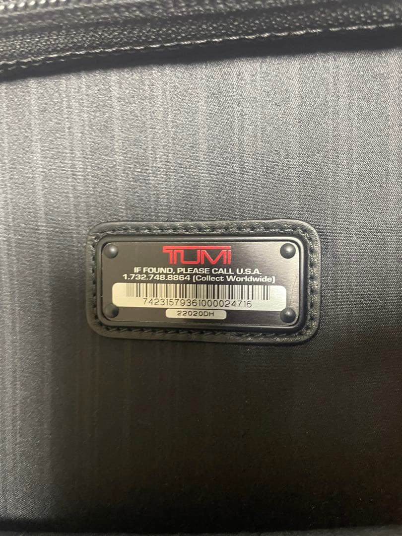 TUMI ブラック キャリーケース 22020DH 中古　中袋なし