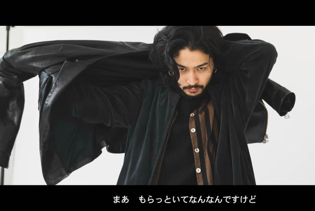 常田大希着用 giuliano fujiwara セミダブルレザージャケット