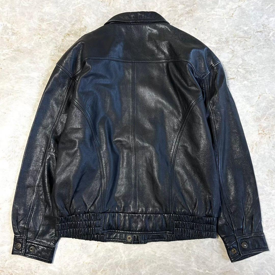 羊革 シープスキン ショート丈 レザー ボンバージャケット ブルゾン フライト