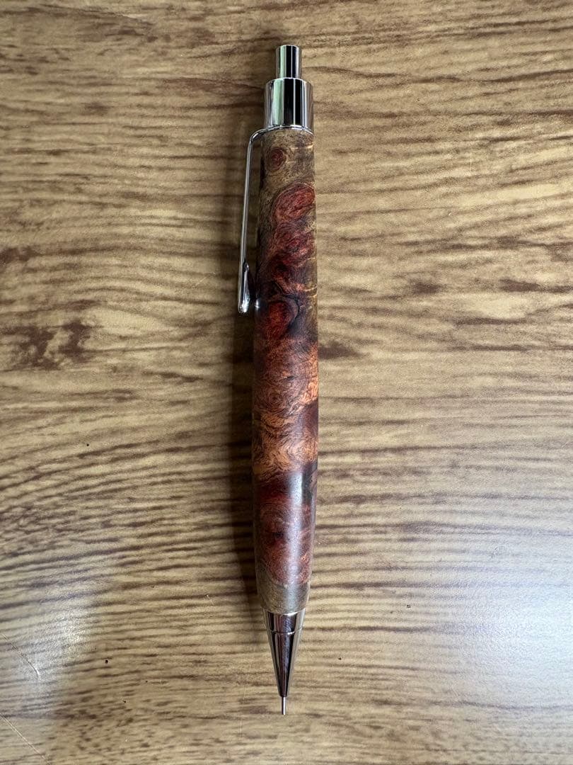 クラフトa 本花梨瘤紅白 シャーペン CraftA