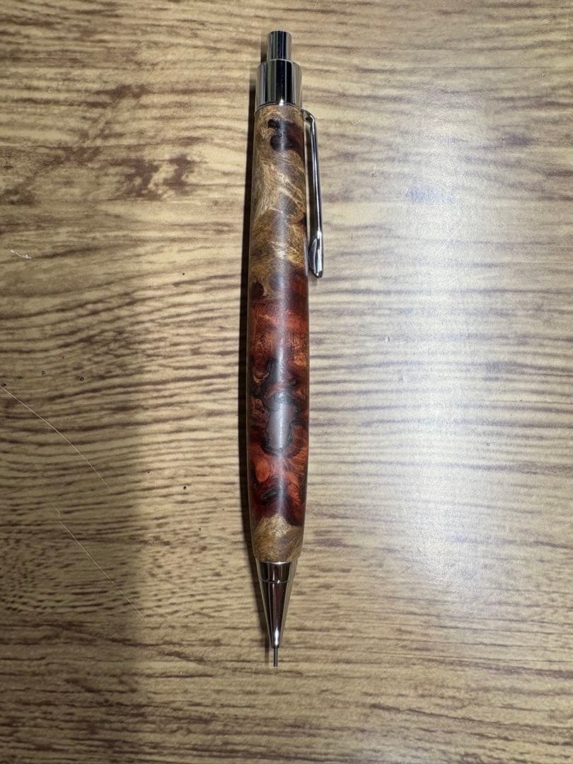 クラフトa 本花梨瘤紅白 シャーペン CraftA