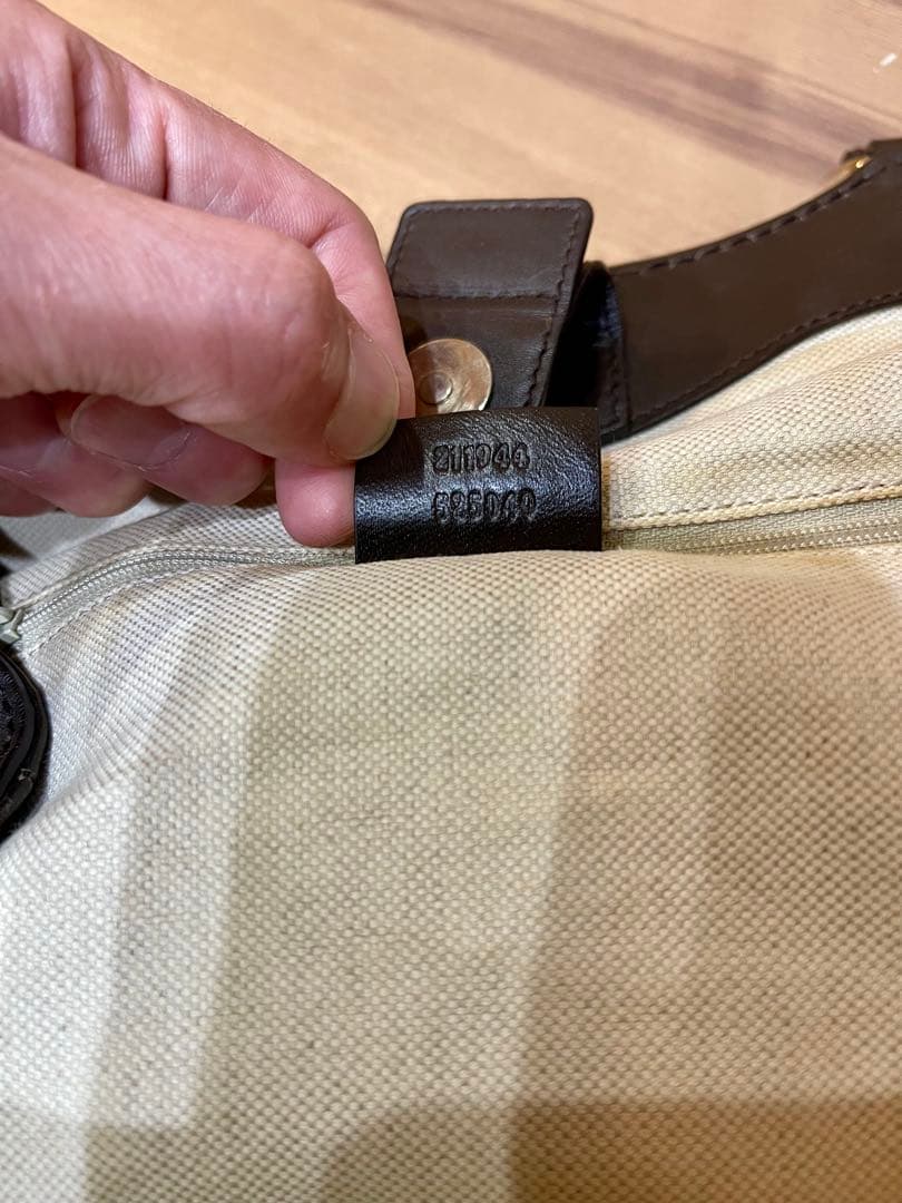 GUCCI グッチ スーキー ハンドバッグ キャンバスレザーGGモノグラム