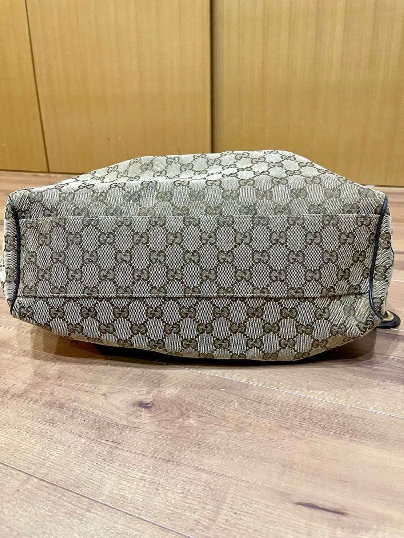 GUCCI グッチ スーキー ハンドバッグ キャンバスレザーGGモノグラム