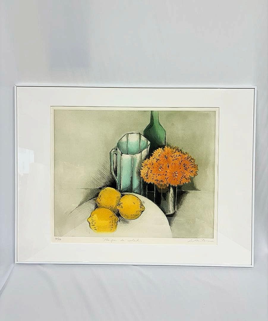 アナピア・アントニーニ　直筆サイン　絵画　リトグラフ　88/99