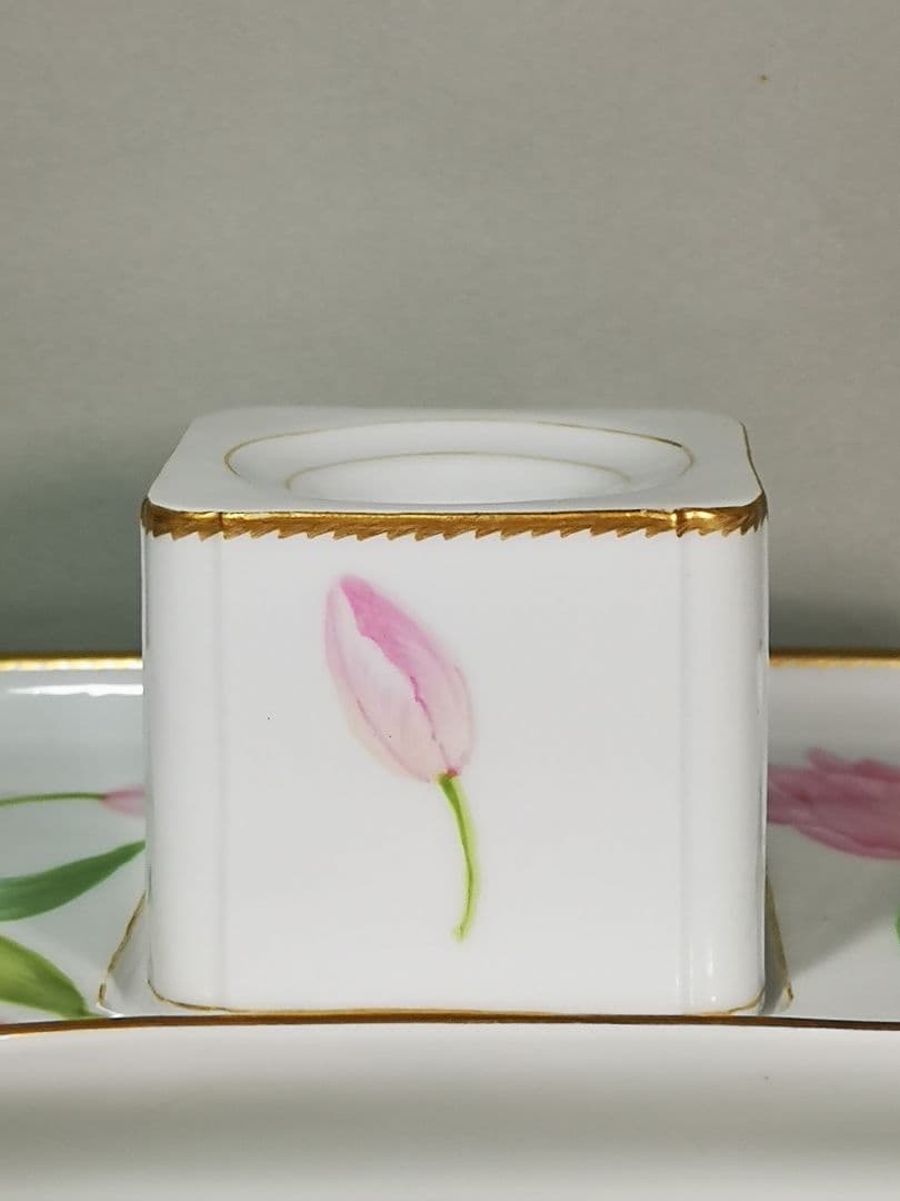 【Antique】  インク壺&トレイ　(レア品)