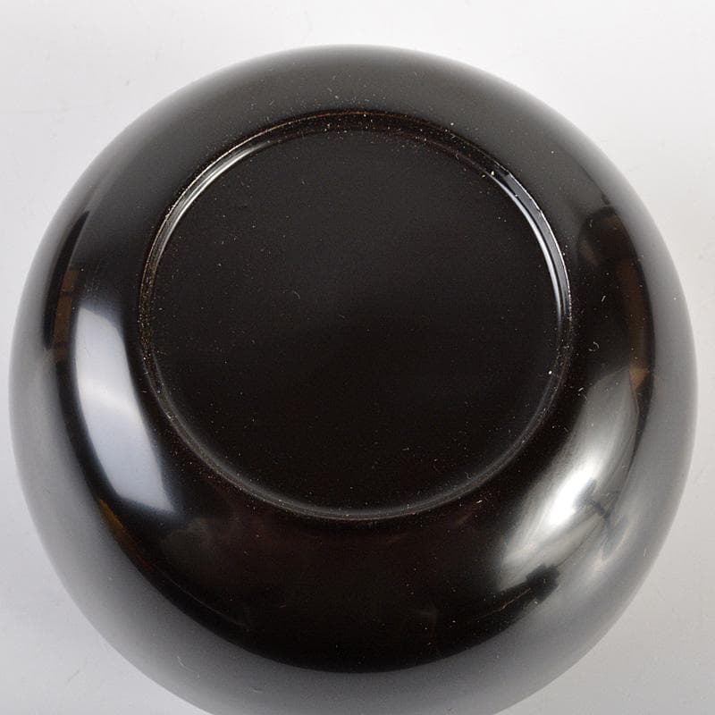 茶道具　塗師　牧田芳祥作　日の出鶴蒔絵　中棗　共箱　V　6594