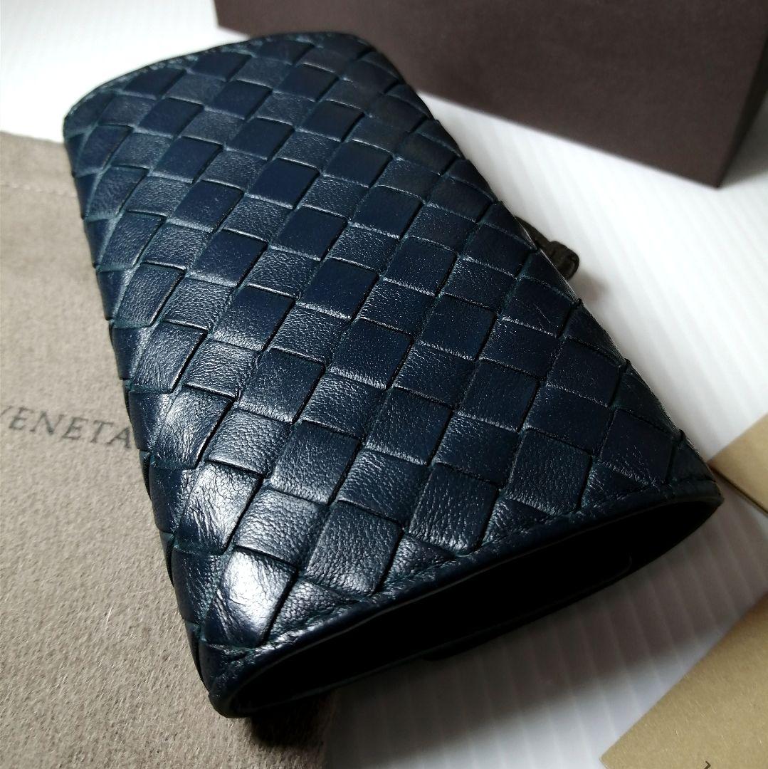 ◆ボッテガヴェネタ◆高級 キーケース レザー 極美品 ネイビー イントレチャート